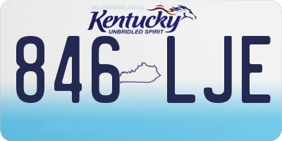 KY license plate 846LJE
