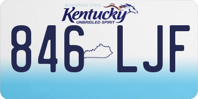 KY license plate 846LJF