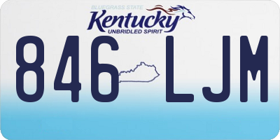 KY license plate 846LJM