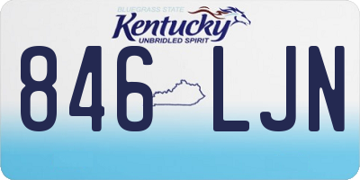 KY license plate 846LJN
