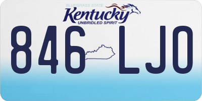 KY license plate 846LJO