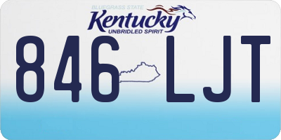 KY license plate 846LJT