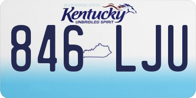 KY license plate 846LJU
