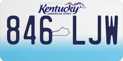 KY license plate 846LJW