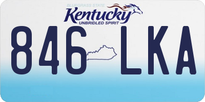 KY license plate 846LKA