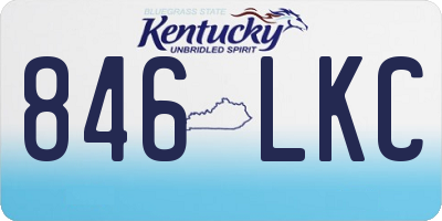 KY license plate 846LKC