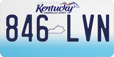 KY license plate 846LVN