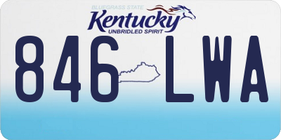 KY license plate 846LWA