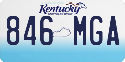 KY license plate 846MGA