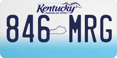 KY license plate 846MRG