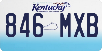 KY license plate 846MXB
