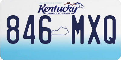 KY license plate 846MXQ
