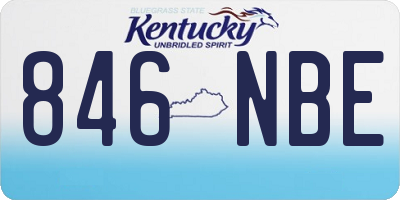 KY license plate 846NBE