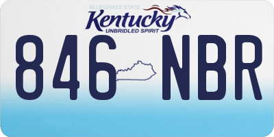 KY license plate 846NBR