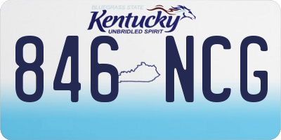 KY license plate 846NCG