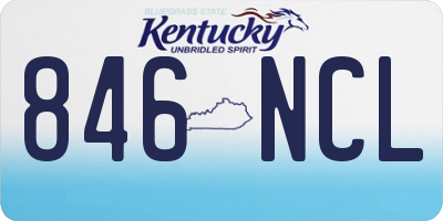 KY license plate 846NCL