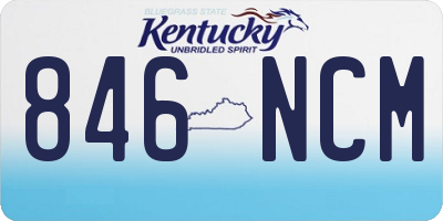 KY license plate 846NCM