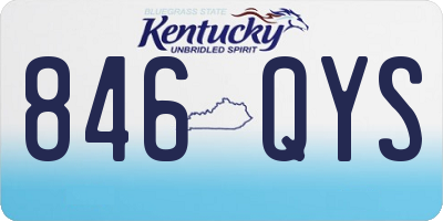 KY license plate 846QYS