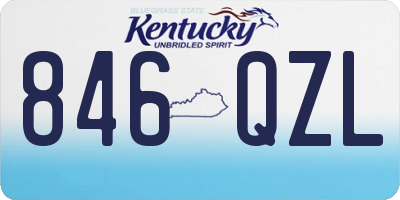 KY license plate 846QZL