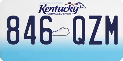 KY license plate 846QZM