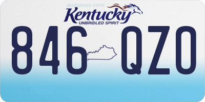 KY license plate 846QZO