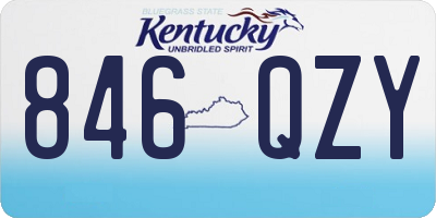 KY license plate 846QZY
