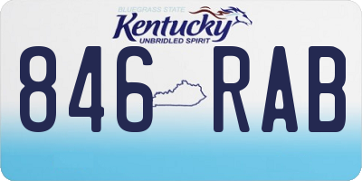 KY license plate 846RAB