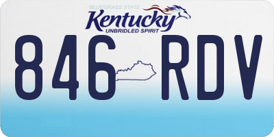 KY license plate 846RDV
