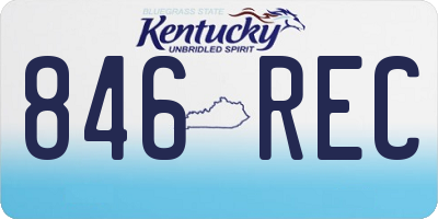 KY license plate 846REC