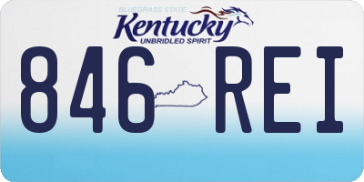 KY license plate 846REI