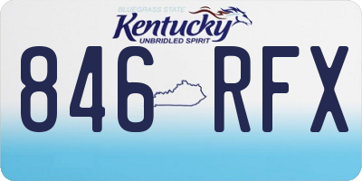 KY license plate 846RFX