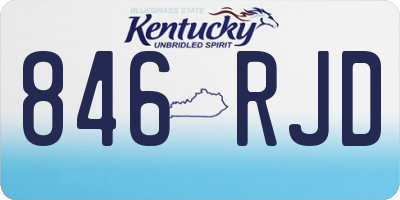 KY license plate 846RJD
