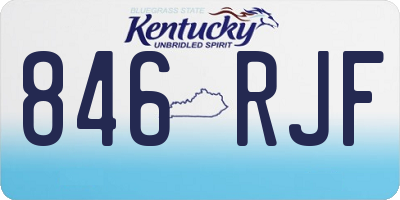 KY license plate 846RJF