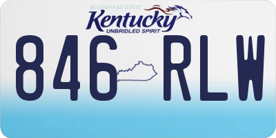 KY license plate 846RLW