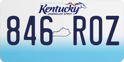 KY license plate 846ROZ