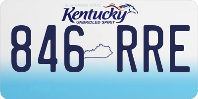 KY license plate 846RRE