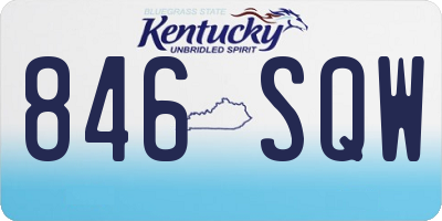 KY license plate 846SQW