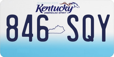 KY license plate 846SQY