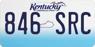 KY license plate 846SRC