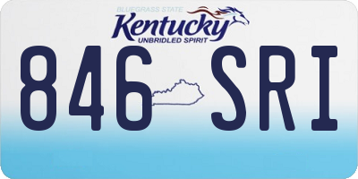 KY license plate 846SRI