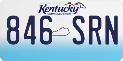 KY license plate 846SRN