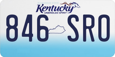 KY license plate 846SRO
