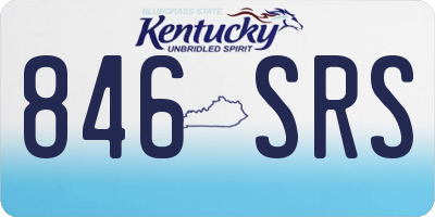 KY license plate 846SRS