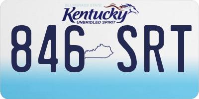 KY license plate 846SRT