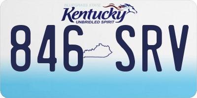 KY license plate 846SRV