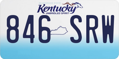 KY license plate 846SRW