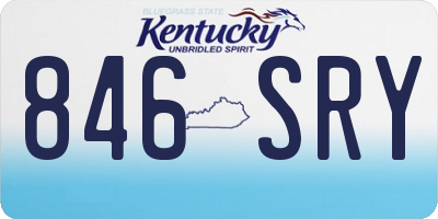 KY license plate 846SRY