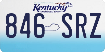 KY license plate 846SRZ