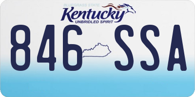 KY license plate 846SSA