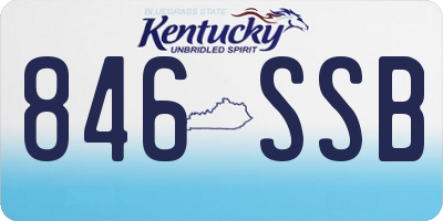 KY license plate 846SSB